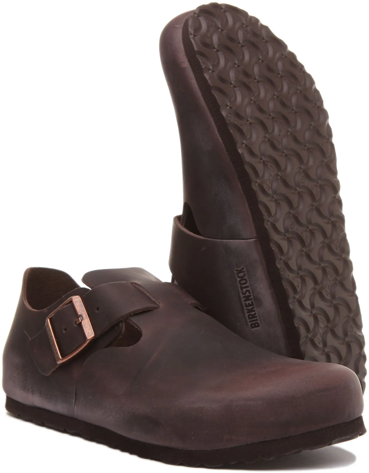 Birkenstock London Bs In Dark Brown For Men | Regular Fit Shoes Birkenstock